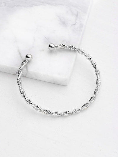 Plated Woven Design Bracelet--Des Mess