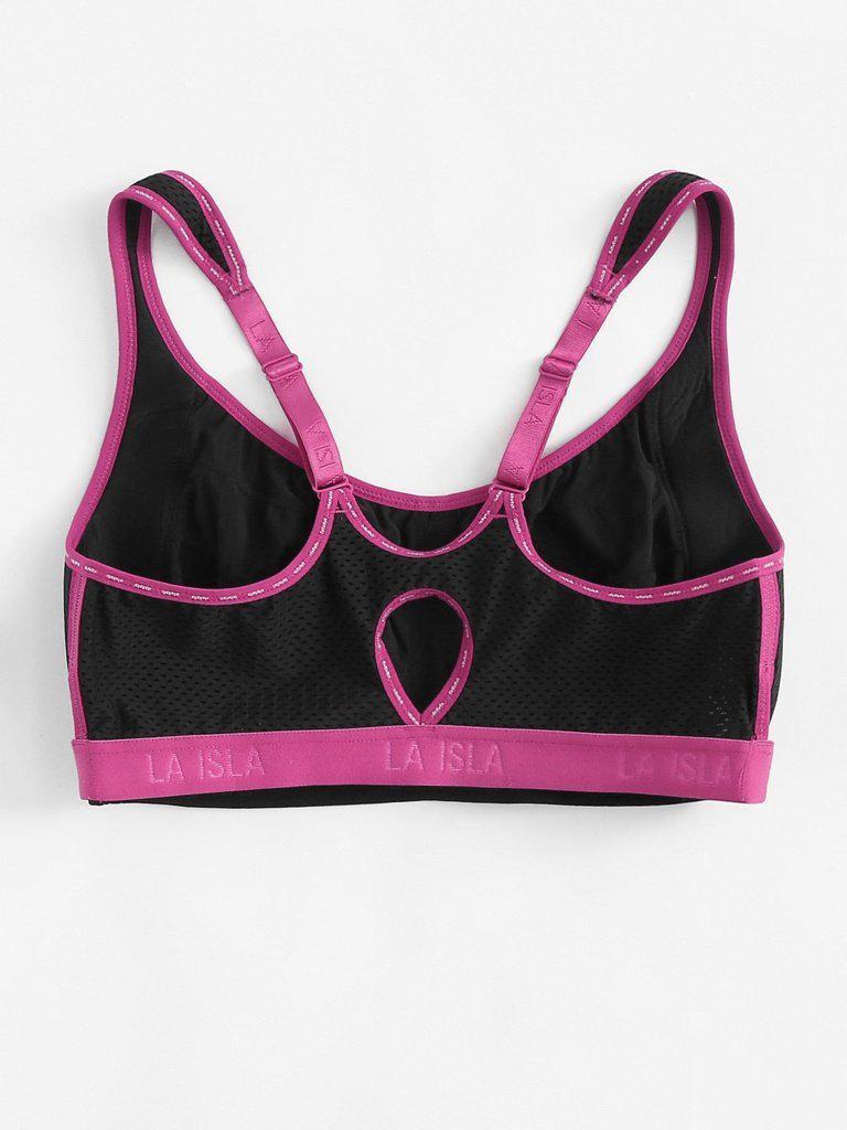 Contrast Piping Sports Bra-sportswear-Des Mess