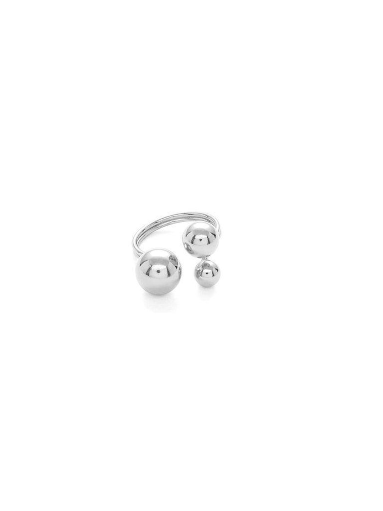 Metal Ball Design Open Ring-jewelry-Des Mess