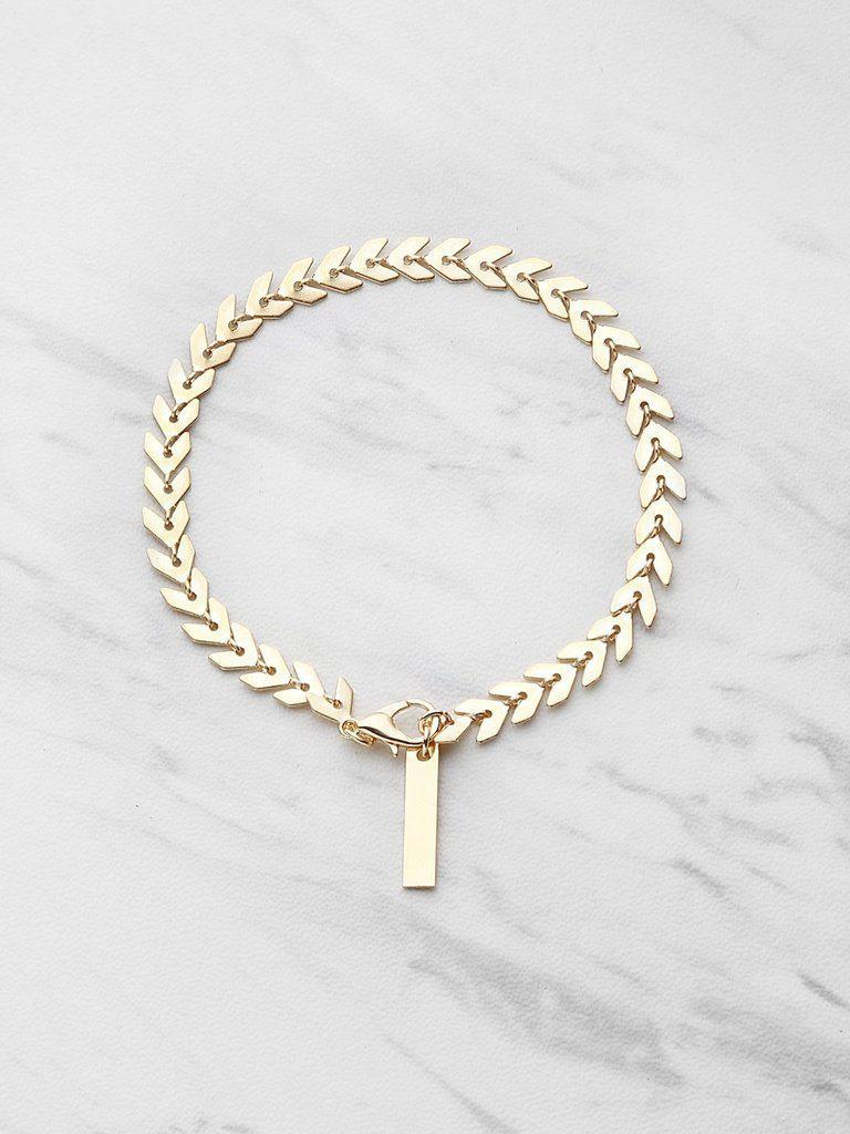 Leaf Shaped Chain Bracelet-jewelry-Des Mess
