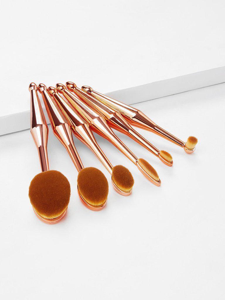 Metallic Multipurpose Makeup Brush 6pcs-makeup-Des Mess