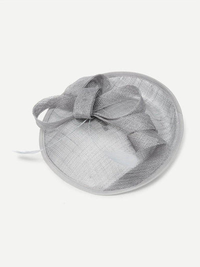 Feather Detail Pillarbox Fascinator Hat-hair-Des Mess