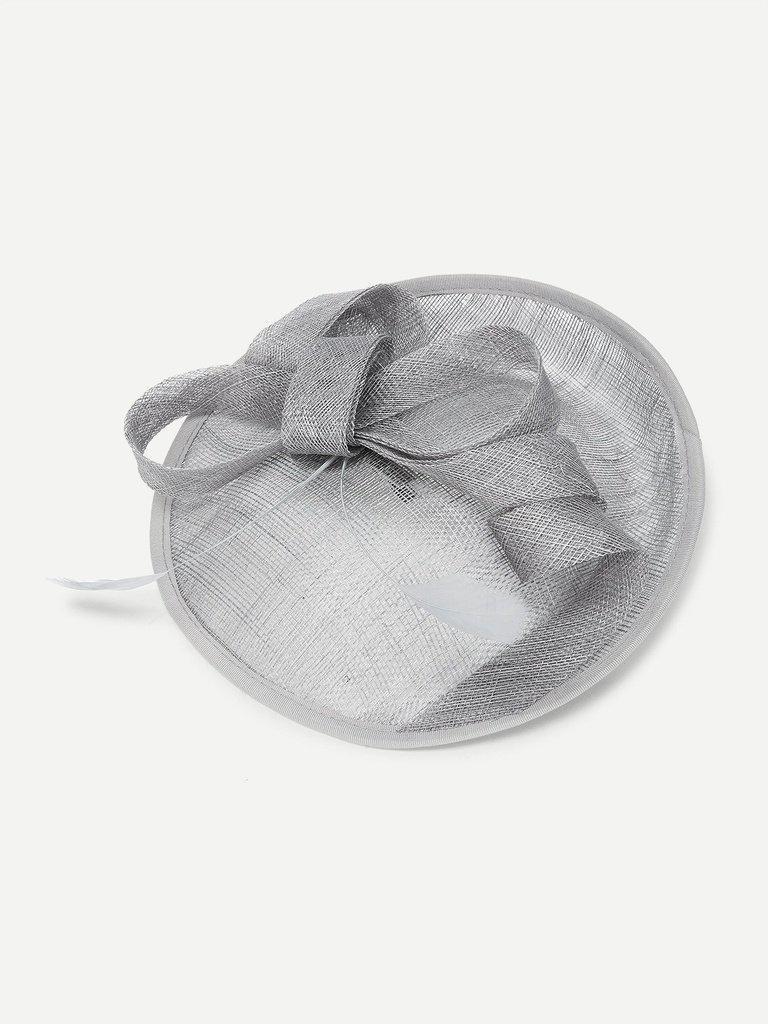 Feather Detail Pillarbox Fascinator Hat-hair-Des Mess