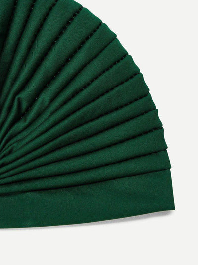 Pleated Plain Turban Hat--Des Mess
