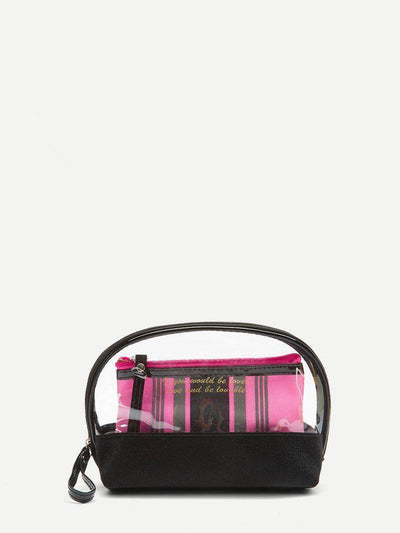 Striped Makeup Bag 2pcs-makeup-Des Mess