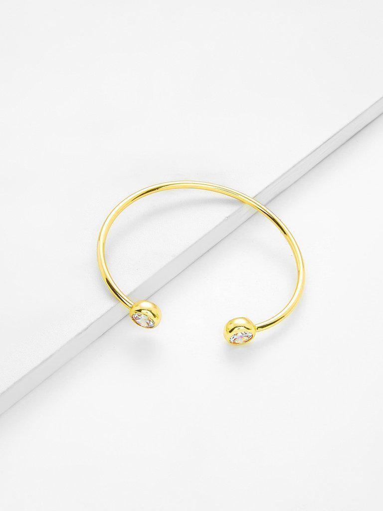 Rhinestone Detail Cuff Bracelet--Des Mess
