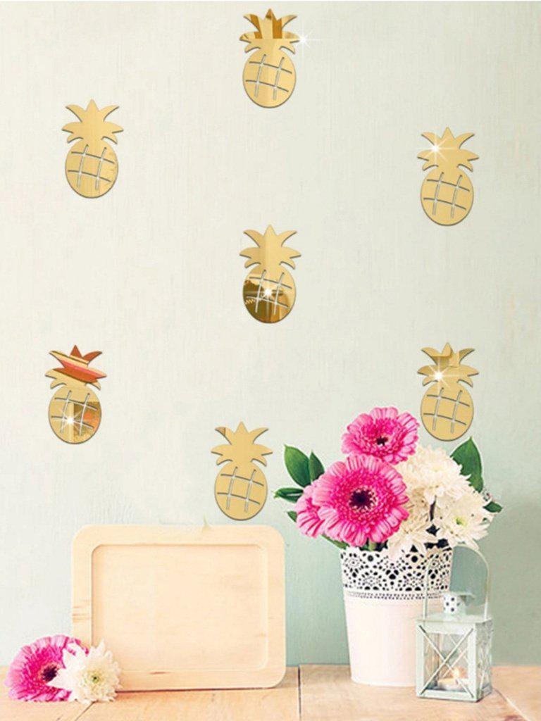 Pineapple Mirror Wall Sticker Set 24pcs-others-Des Mess