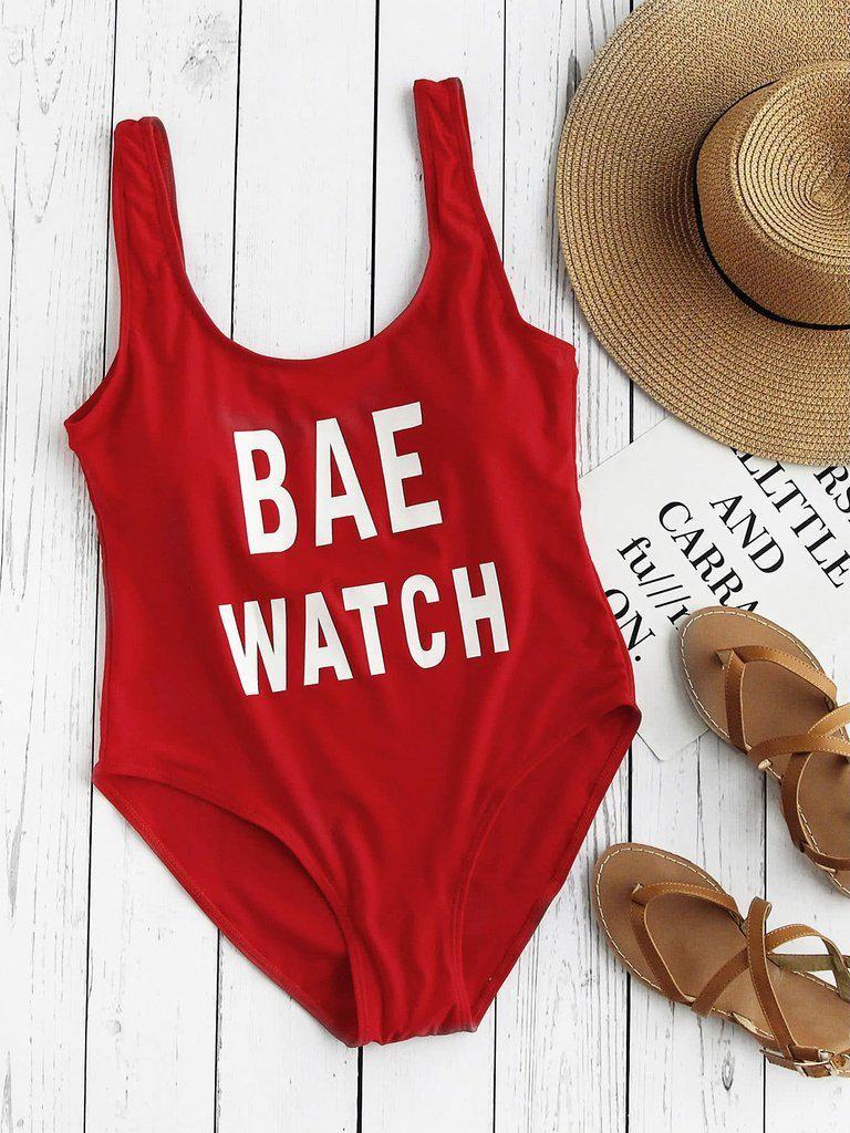 Graphic Print Scoop Swimsuit-swimwear-Des Mess