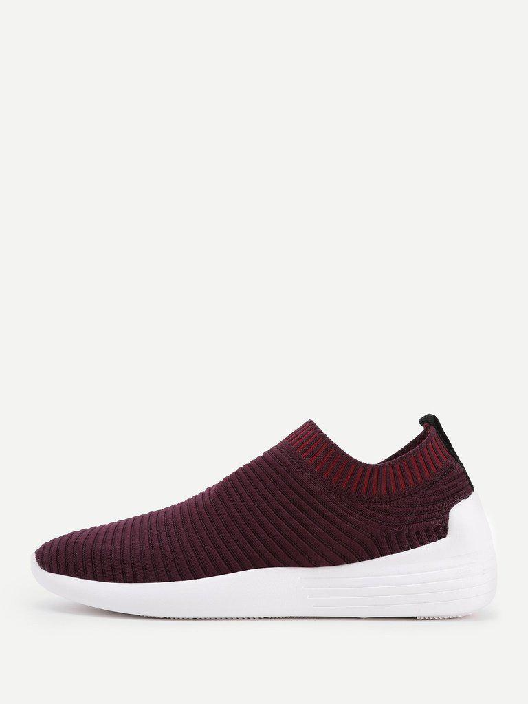 Knit Design Low Top Sneakers-shoes-Des Mess