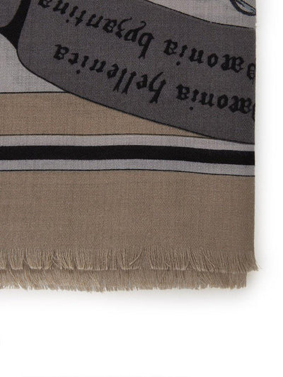 Frayed Trim Flower Print Scarf-accessories-Des Mess