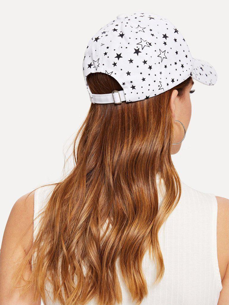 Star Print Baseball Cap-accessories-Des Mess