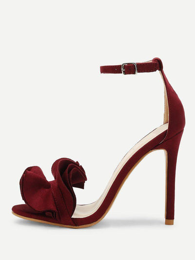 Layered Ruffle Design Stiletto Heels-shoes-Des Mess