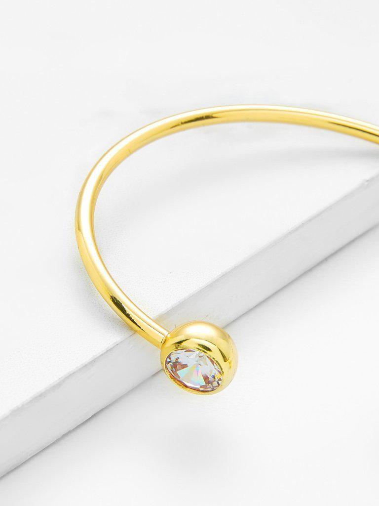 Rhinestone Detail Cuff Bracelet--Des Mess