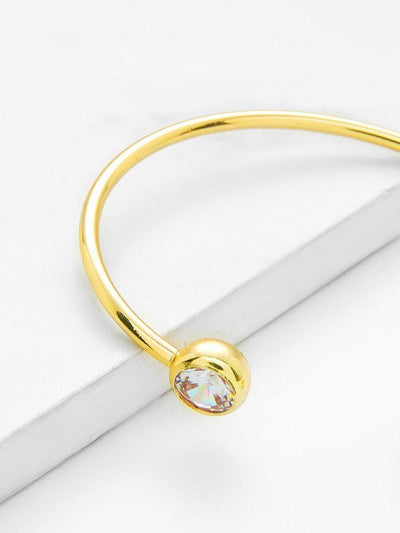 Rhinestone Detail Cuff Bracelet--Des Mess