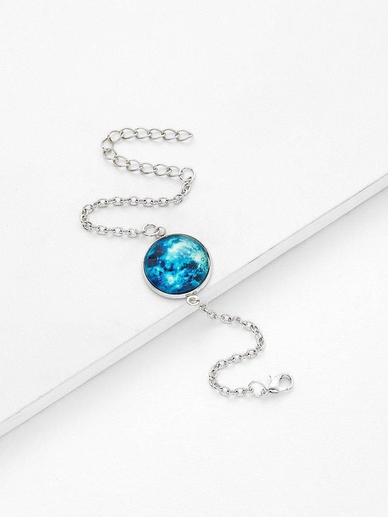 Luminous Round Charm Link Bracelet--Des Mess