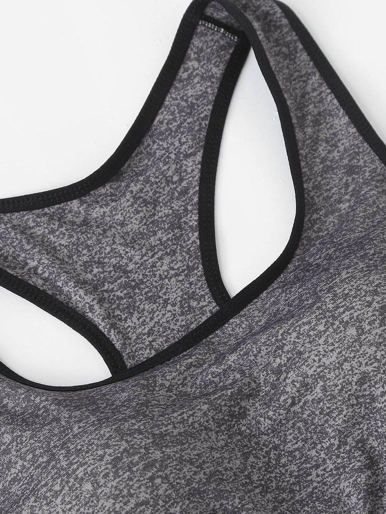 Contrast Trim Sports Bra And Shorts-sportswear-Des Mess