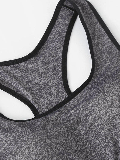 Contrast Trim Sports Bra And Shorts-sportswear-Des Mess