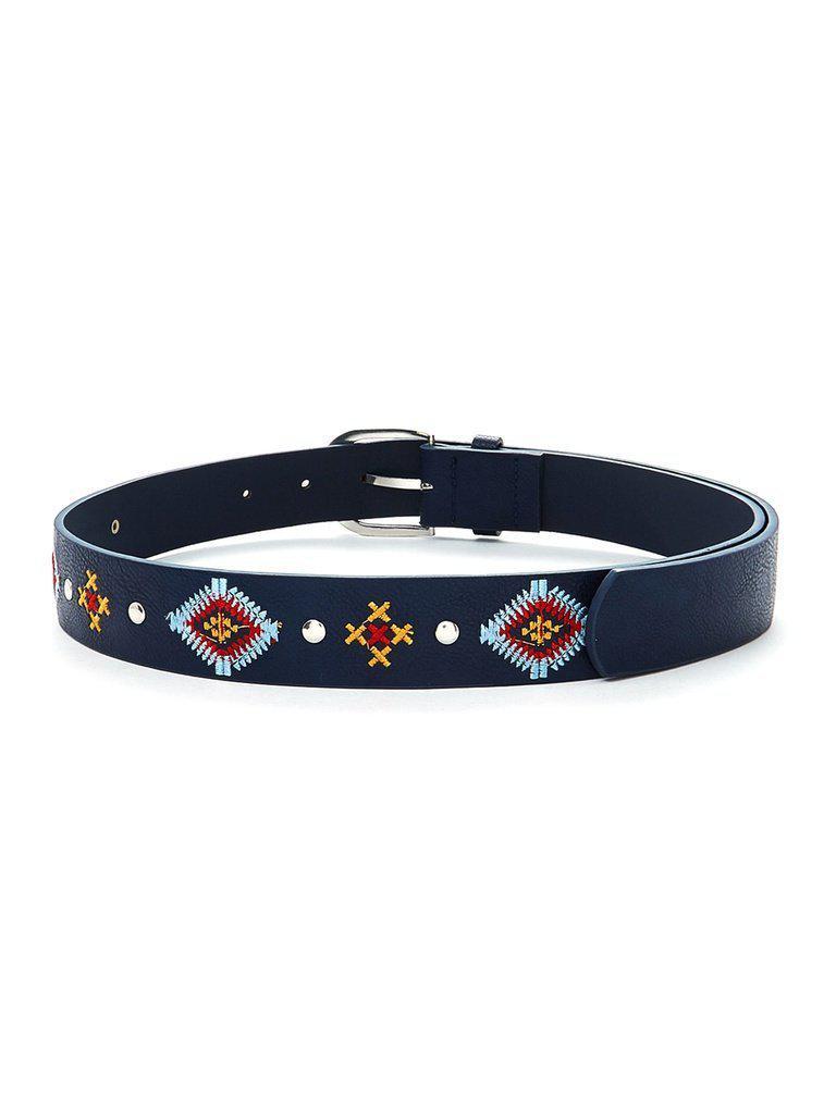 Embroidered Detail Belt-accessories-Des Mess