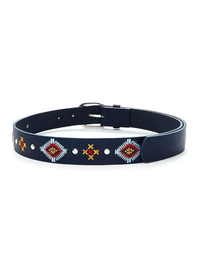 Embroidered Detail Belt-accessories-Des Mess