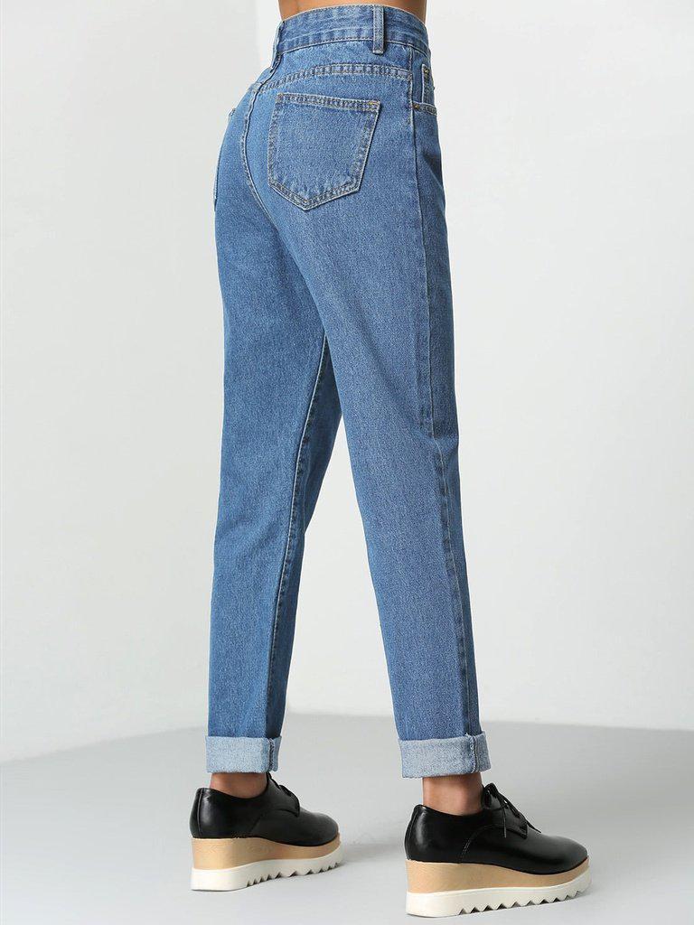 Rolled Up Mom Jeans-bottom-Des Mess