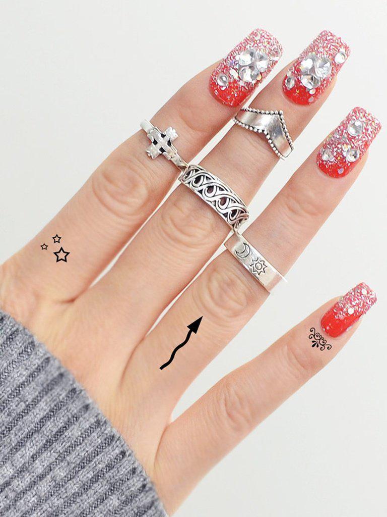 Sun Moon Ring Four-Piece Suit-jewelry-Des Mess