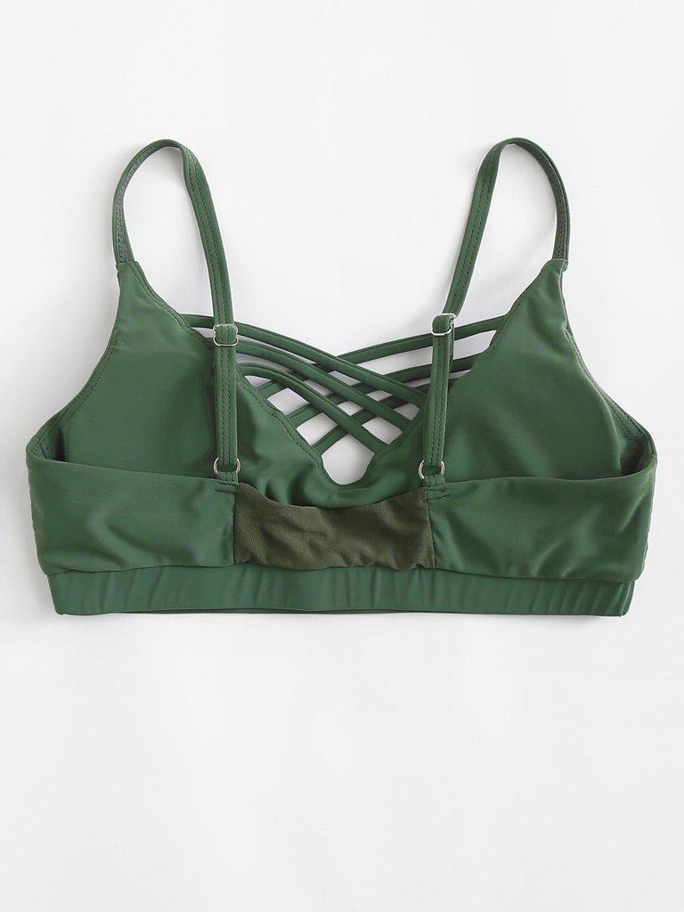 Strappy Front Sports Bra-sportswear-Des Mess