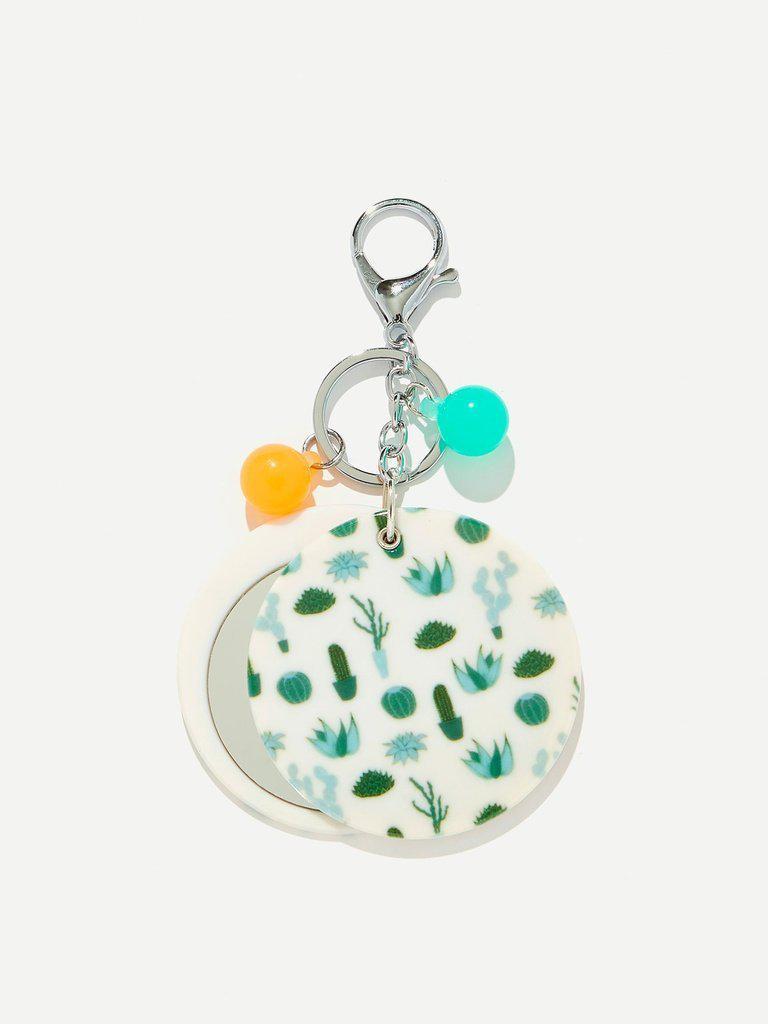 Random Color Ball Cactus Round Keychain-others-Des Mess