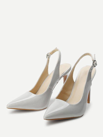 Slingbacks Pointed Toe Heels-shoes-Des Mess
