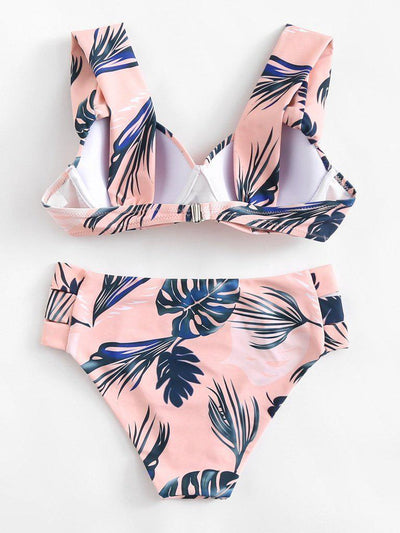 Jungle Print Bikini Set-swimwear-Des Mess