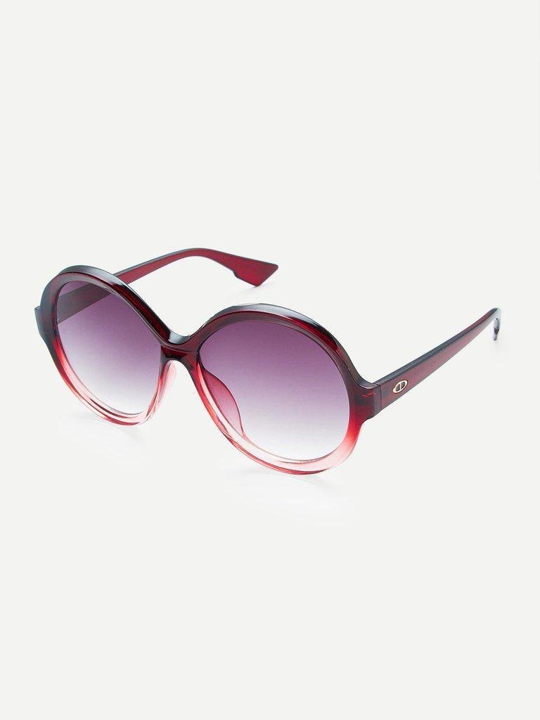 Two Tone Frame Round Lens Sunglasses-accessories-Des Mess