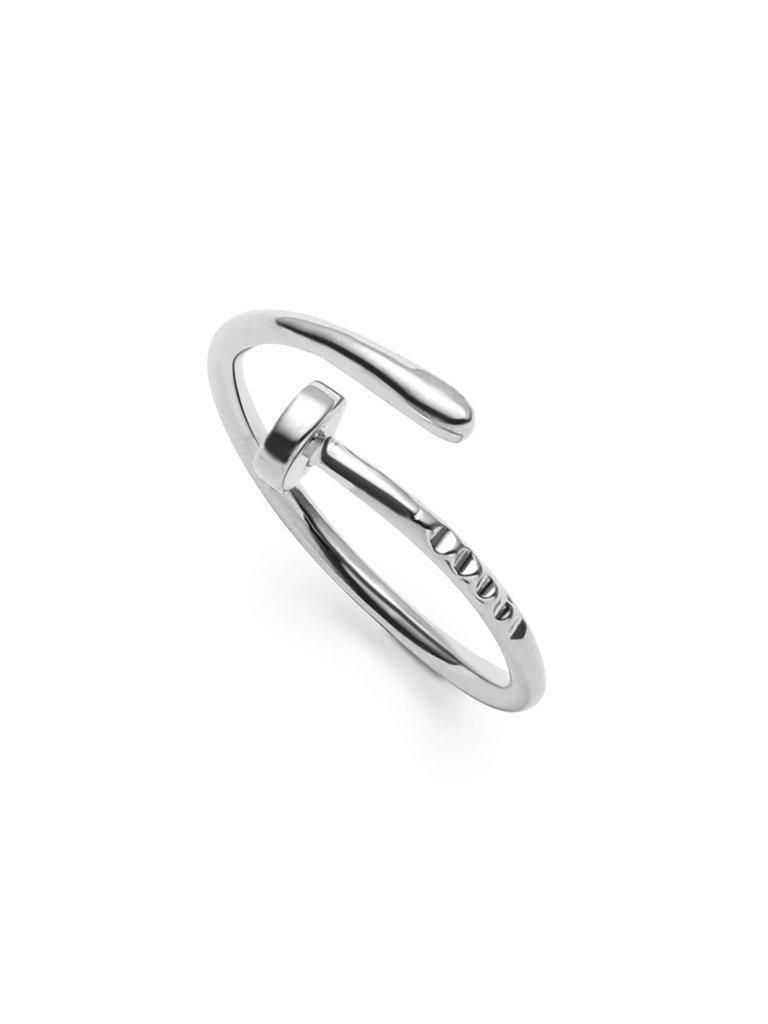 Silver Plated Screw Wrap Ring-jewelry-Des Mess