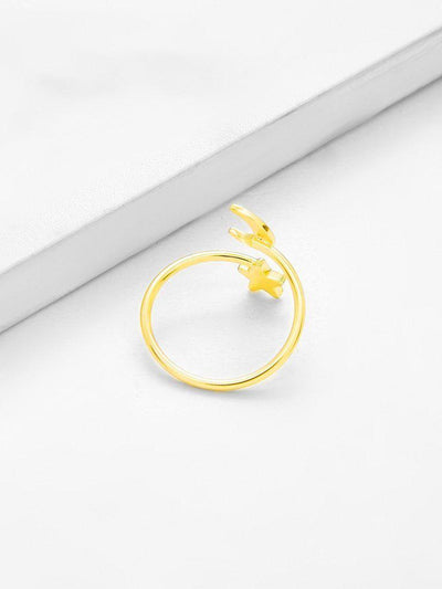 Moon & Star Design Ring-jewelry-Des Mess