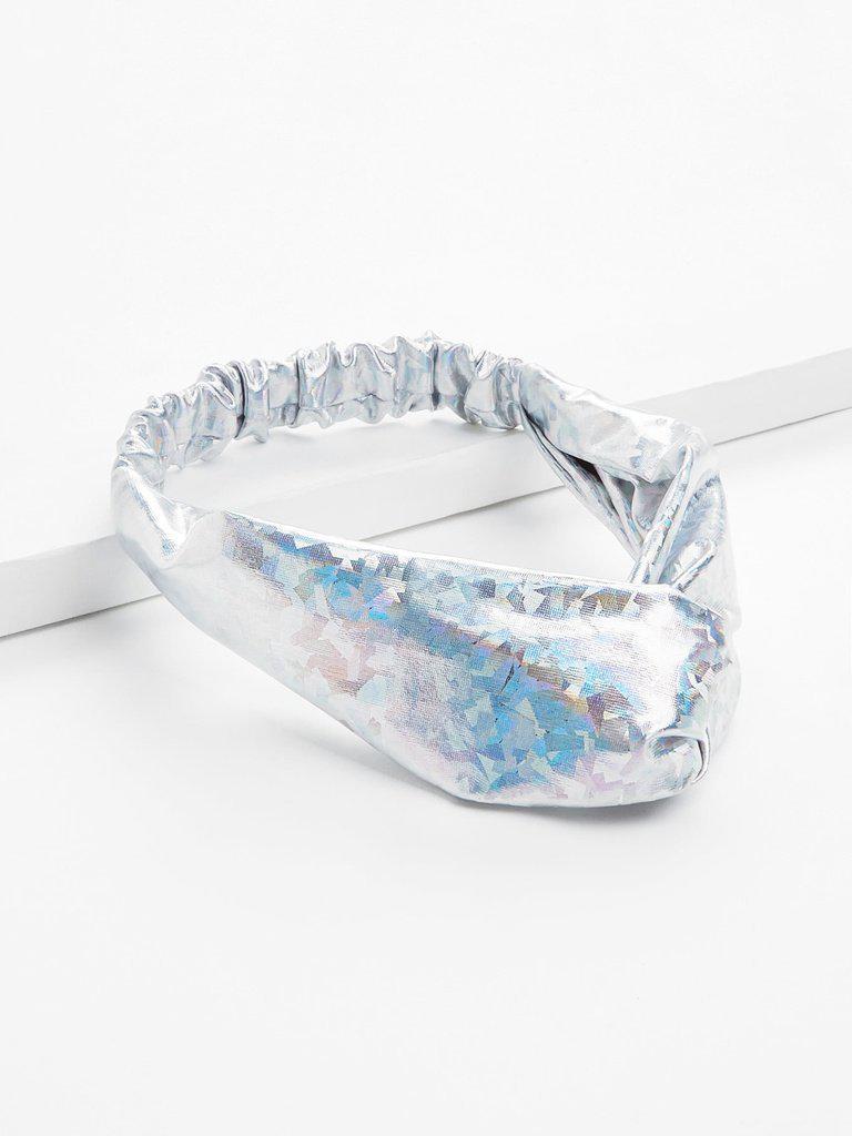 Knot Detail Iridescent Headband-hair-Des Mess