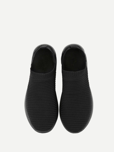 Knit Design Low Top Sneakers-shoes-Des Mess