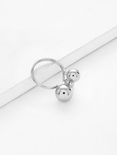 Metal Ball Design Open Ring-jewelry-Des Mess