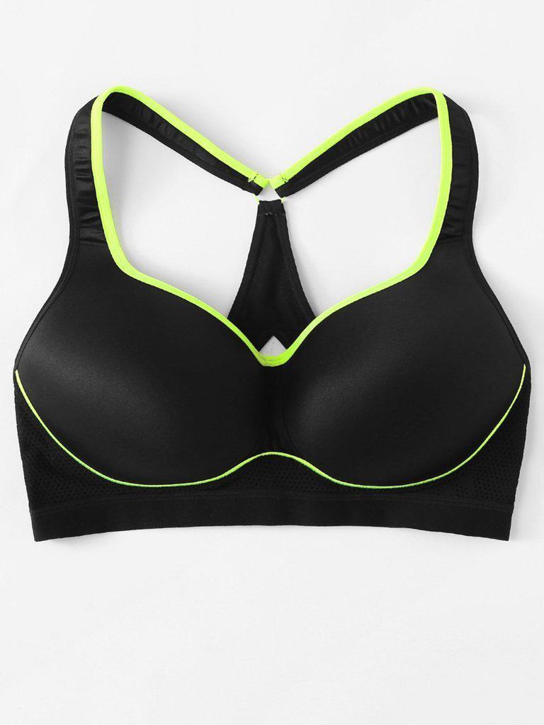 Contrast Piping Sports Bra-sportswear-Des Mess
