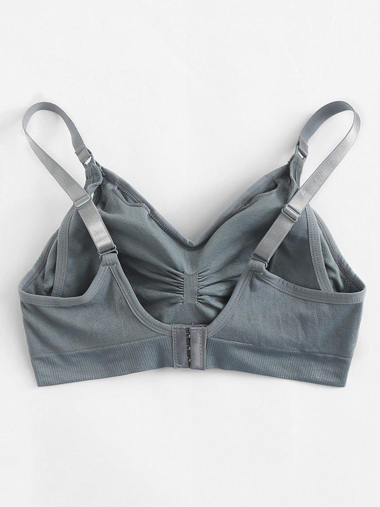 Ruched Detail Sports Bra-sportswear-Des Mess