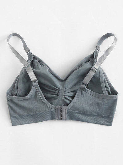 Ruched Detail Sports Bra-sportswear-Des Mess