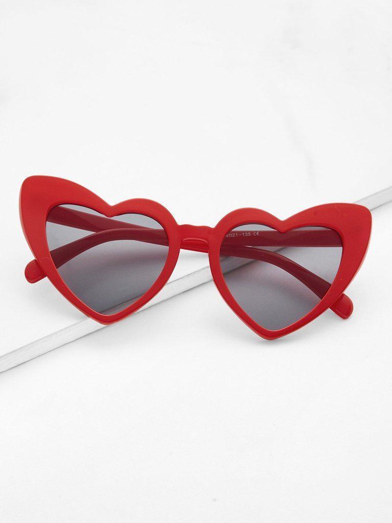 Heart Shaped Frame Sunglasses-accessories-Des Mess