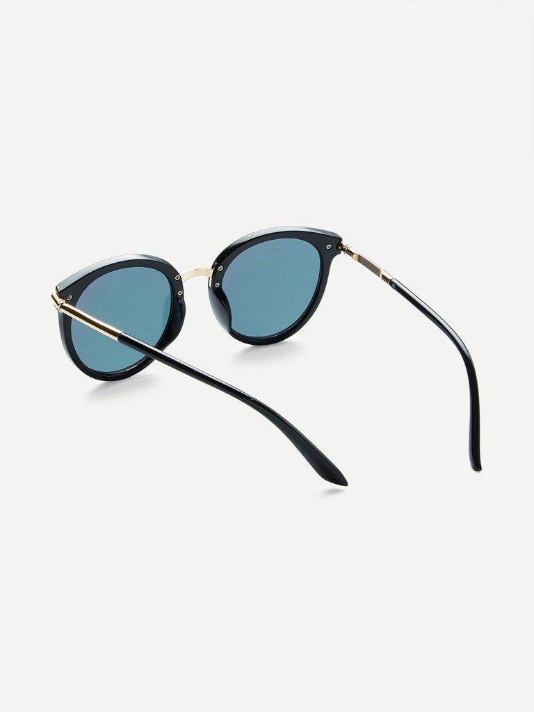 Two Tone Frame Flat Lens Sunglasses-accessories-Des Mess