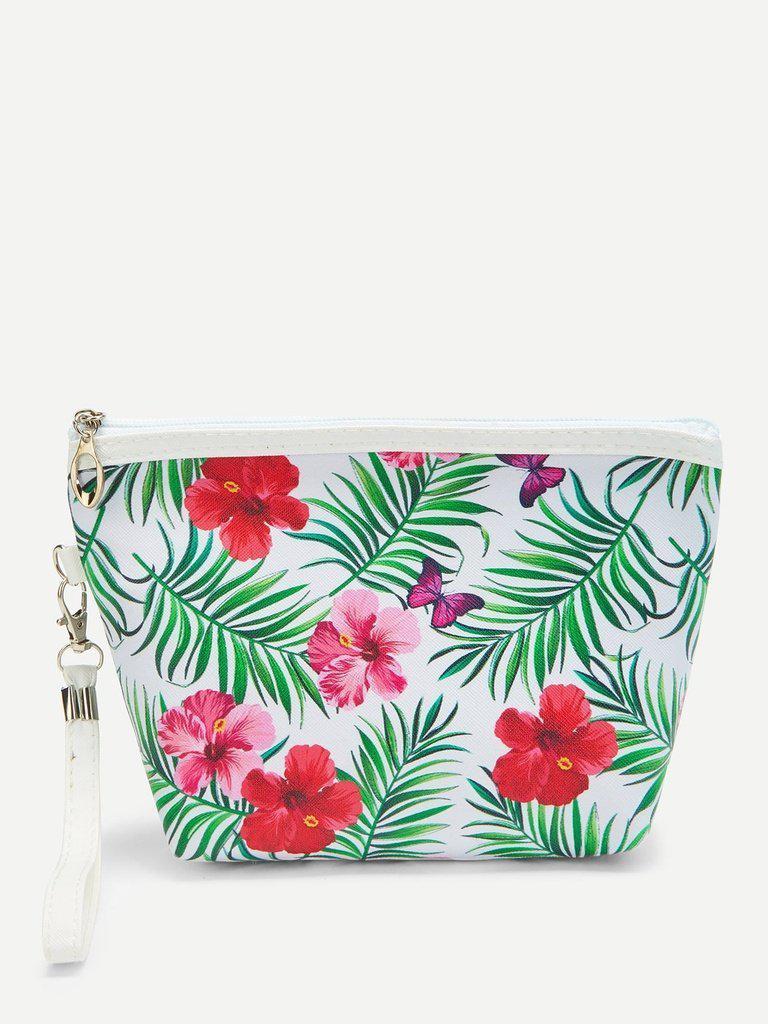 Flower Print Makeup Bag-makeup-Des Mess