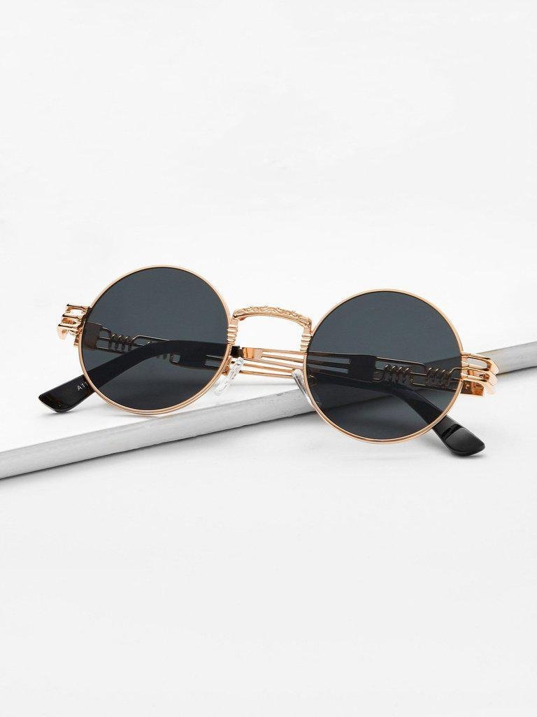 Metal Frame Round Sunglasses-accessories-Des Mess