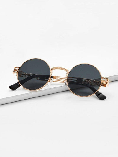 Metal Frame Round Sunglasses-accessories-Des Mess
