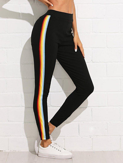 Rainbow Stripe Side Jeans-bottom-Des Mess