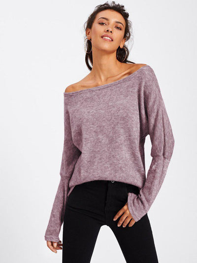 Batwing Sleeve Sweater-outerwear-Des Mess