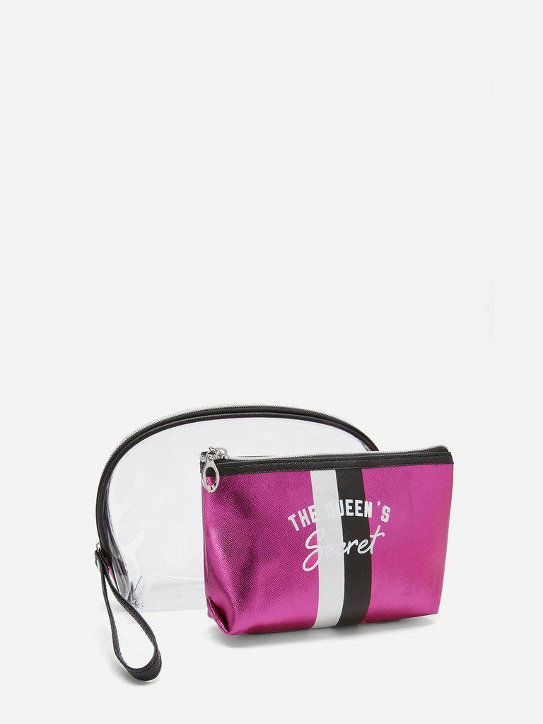 Striped Makeup Bag 2pcs-makeup-Des Mess