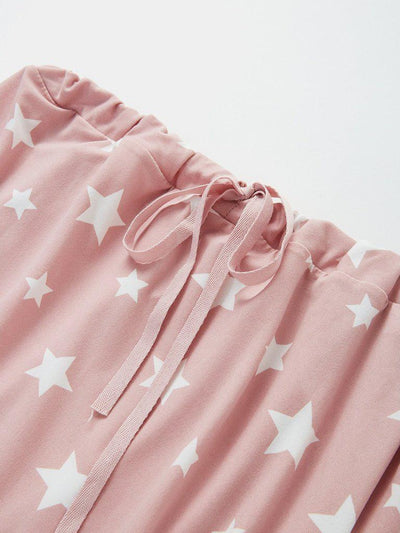 Stars Print Pullover & Pants Pj Set-loungewear-Des Mess