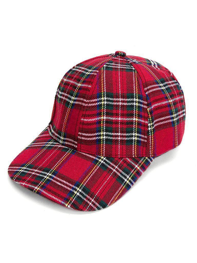 Plaid Baseball Cap-accessories-Des Mess