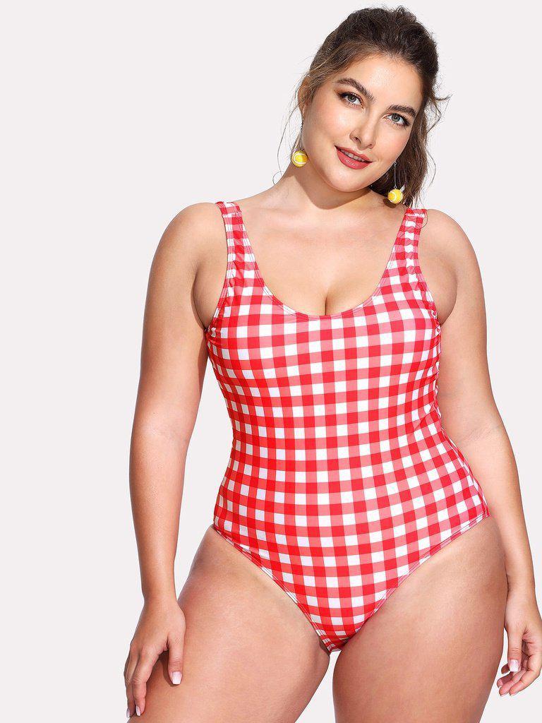 Open Back Grid Swimsuit-swimwear-Des Mess