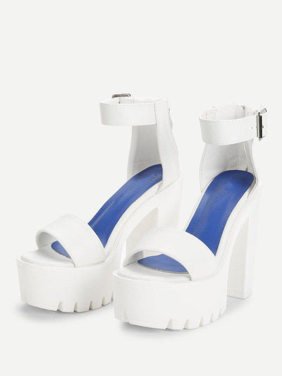 Peep Toe Ankle Strap Platform Heels-shoes-Des Mess